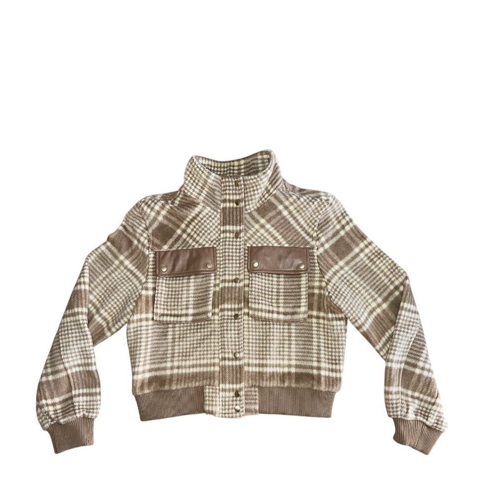 Bagatelle Collection New York Wool Plaid Bomber Jacket Size Medium - Picture 2 of 8